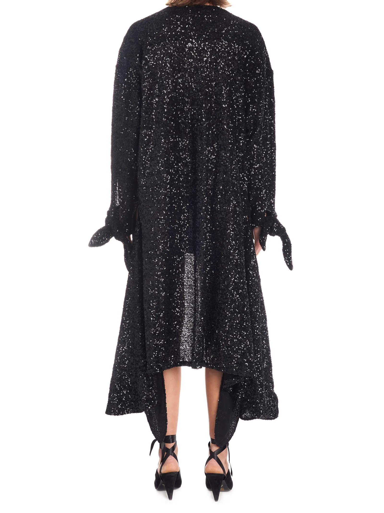 The Attico Sequin Embellished V-Neck Dress