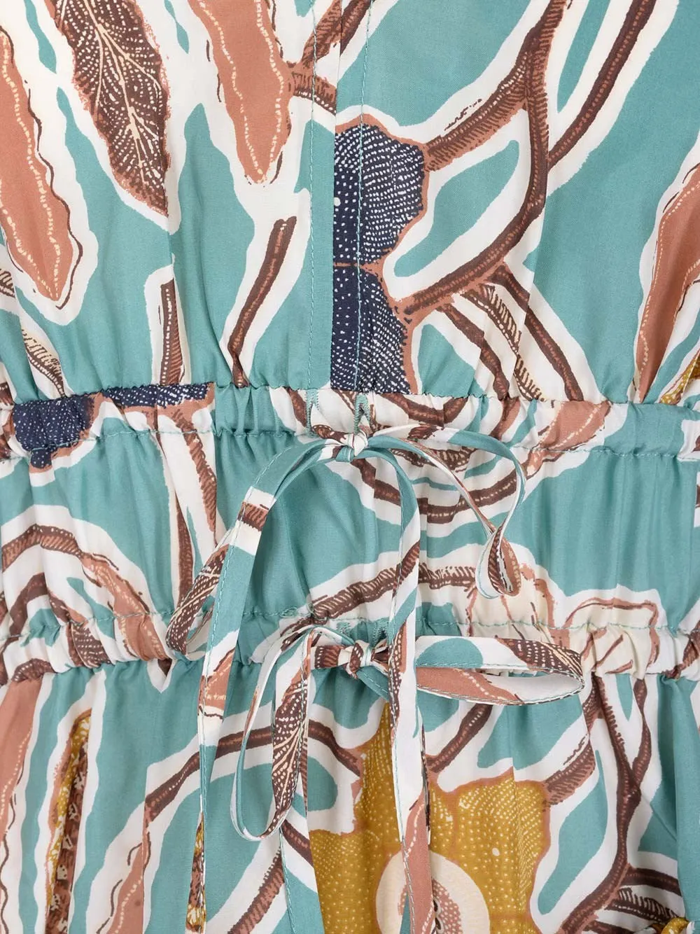 Ulla Johnson Farah Allover Floral Printed V-Neck Dress