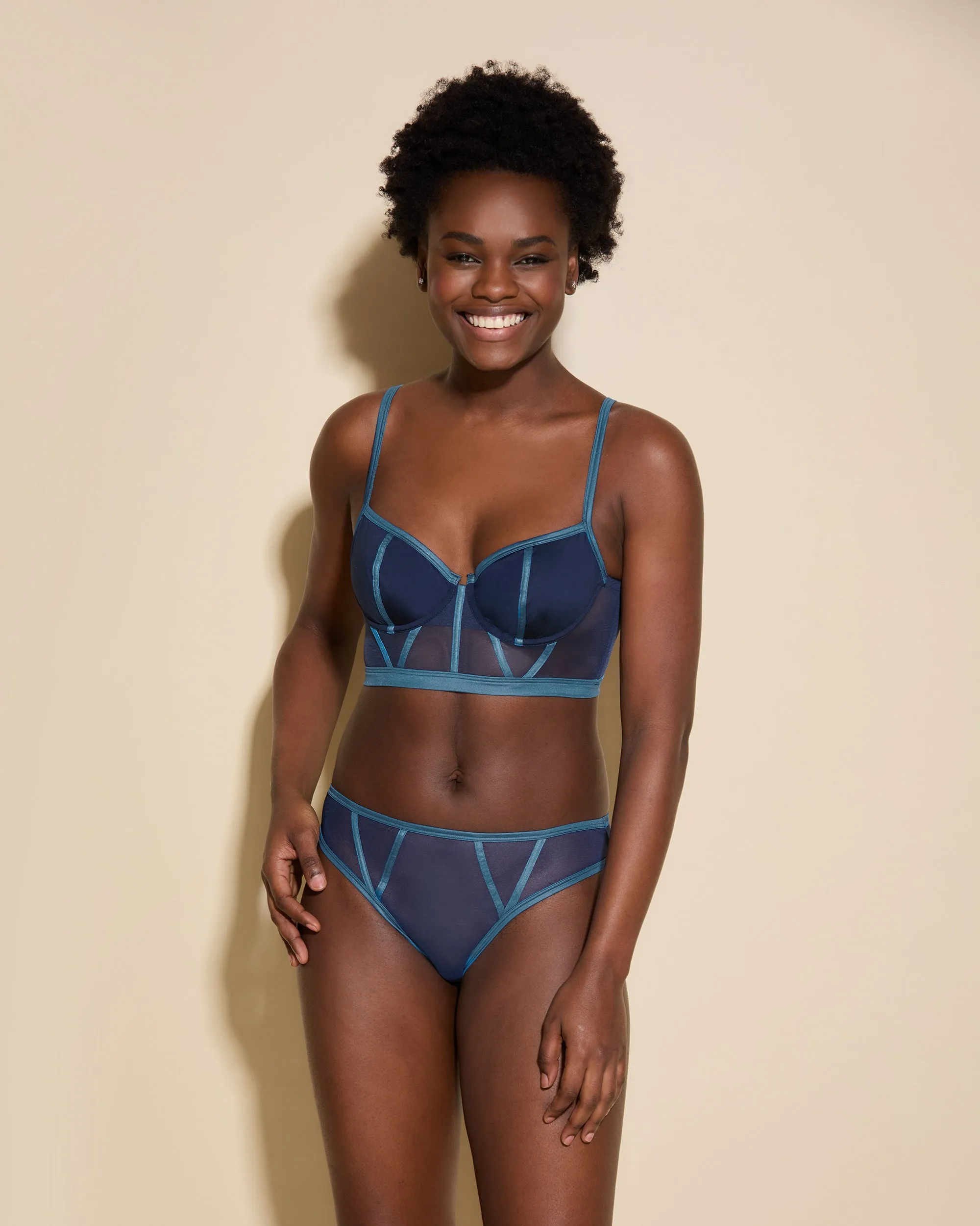 Underwire Balconette Longline Bra
