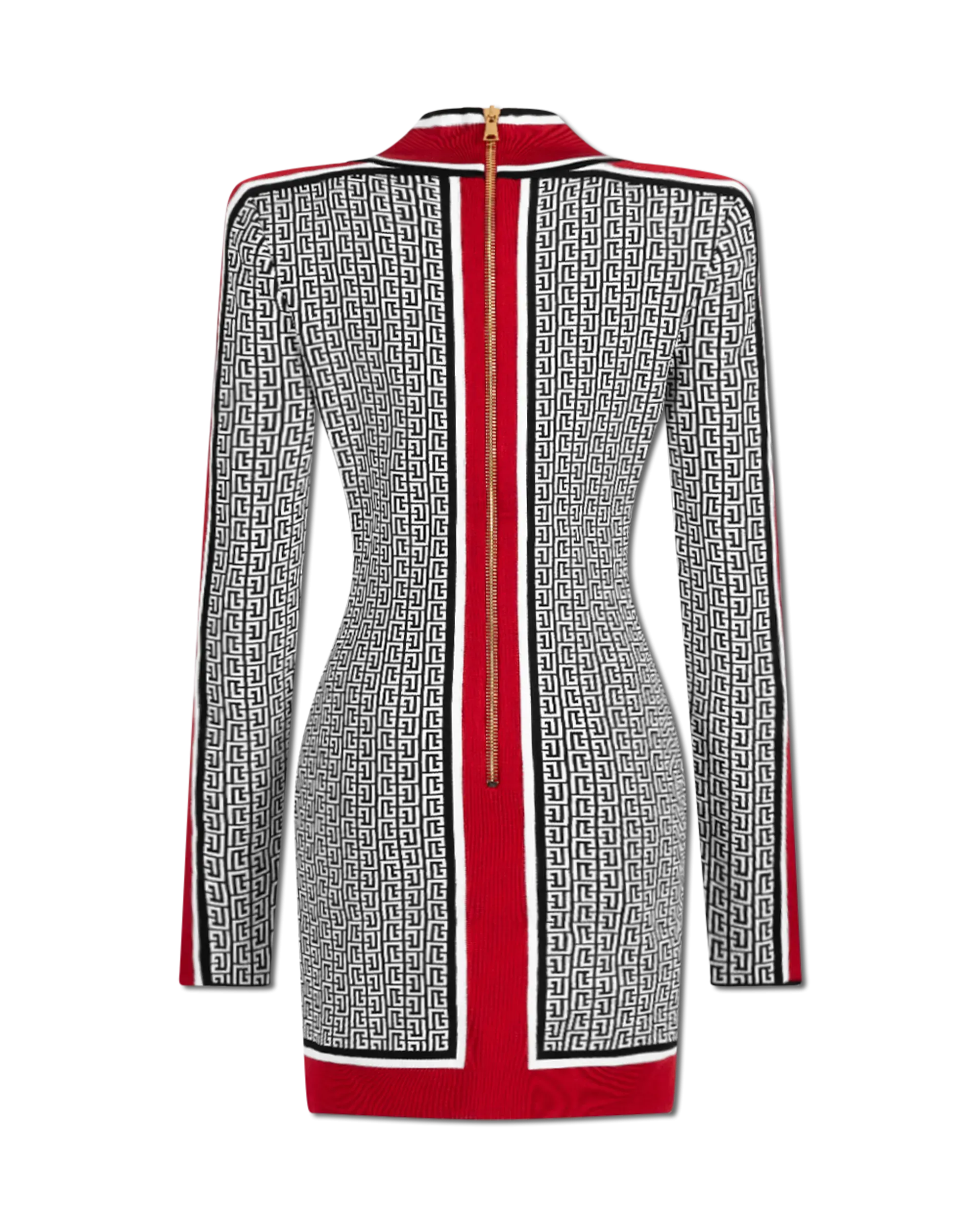V-Neck Monogram Knit Mini Dress