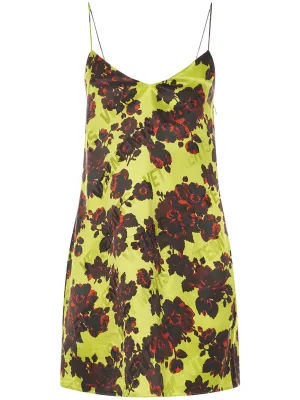 Vetements Floral Printed V-Neck Dress