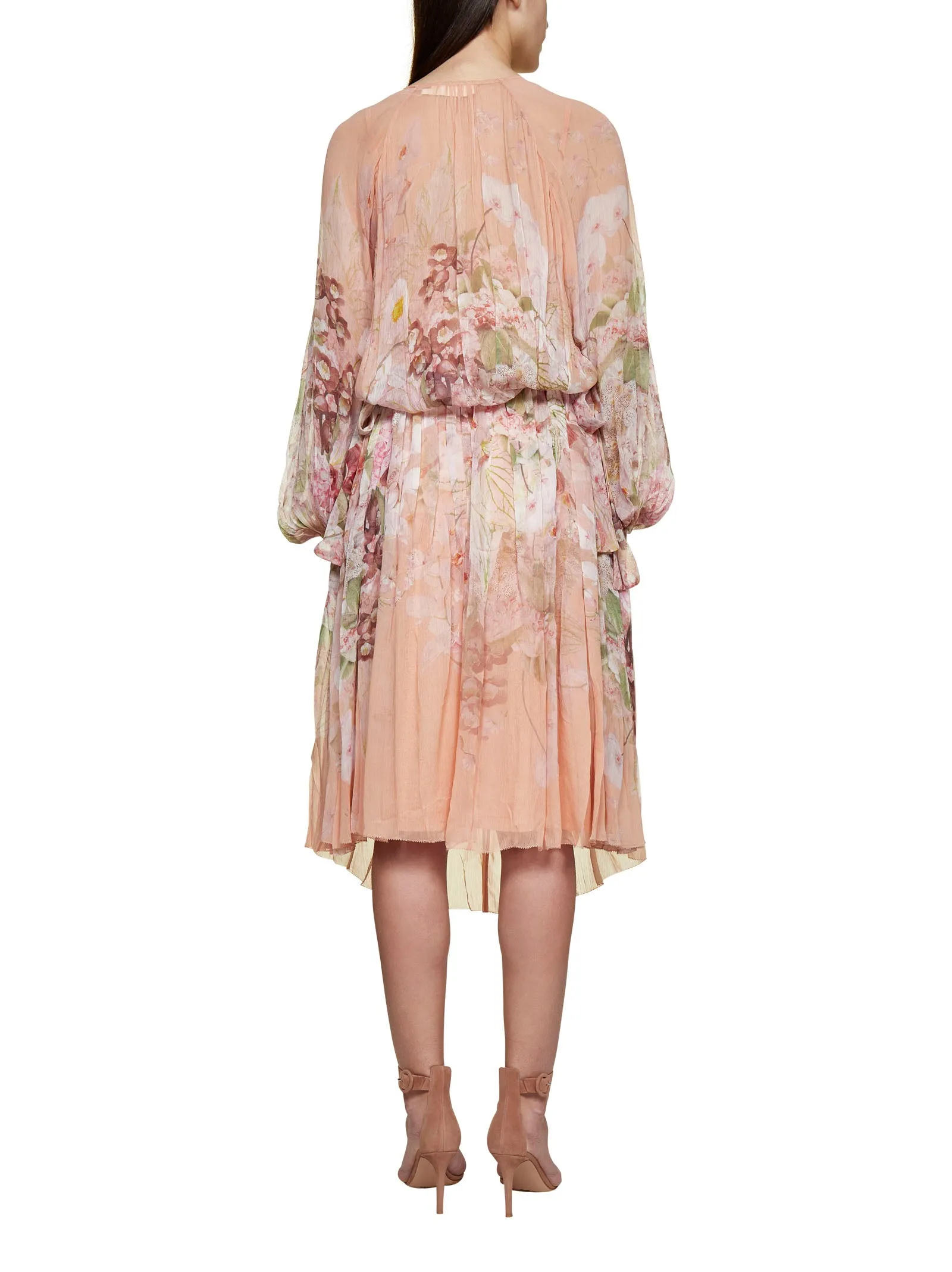 Zimmermann Allover Floral Printed V-Neck Dress