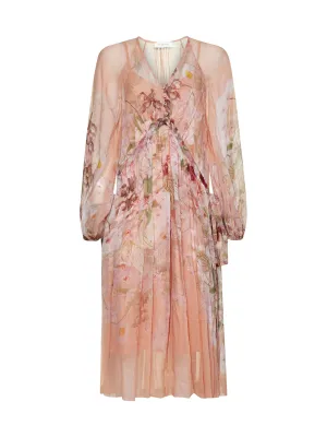Zimmermann Allover Floral Printed V-Neck Dress
